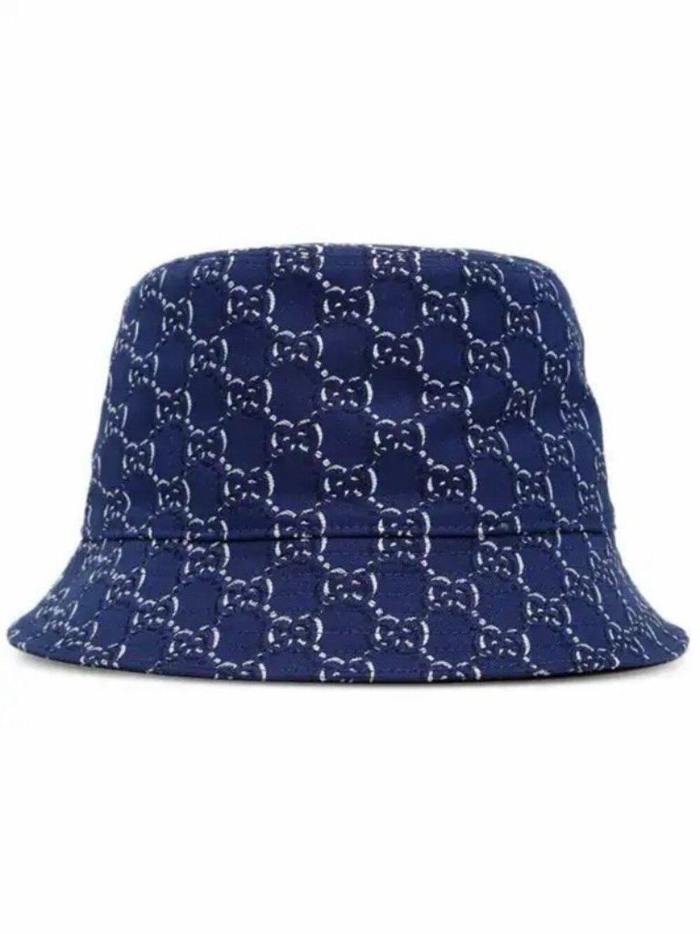 NWT Authentic Gucci GG Monogram Canvas Jacquard Bucket Hat Blue Sz S